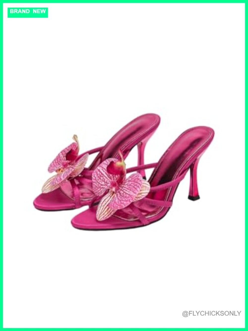 Women's Flower Kitten Heels Sandals Dressy Pointed Toe Flats